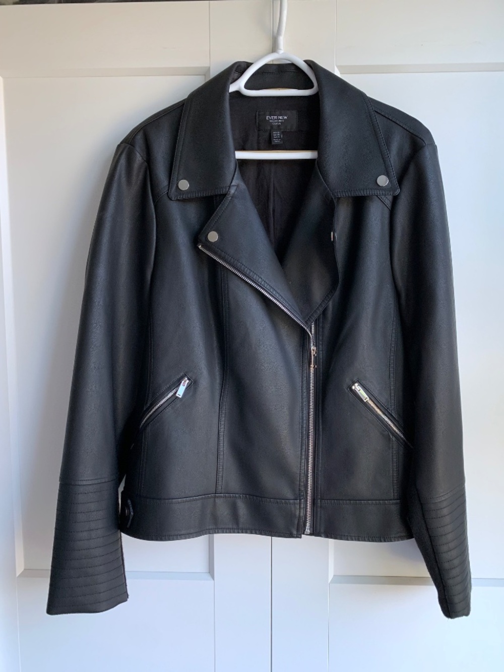 Ever New Melbourne Curve Heidi faux Leather jacket Women's size 18 (L/XL)